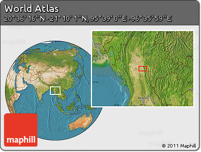 Satellite Location Map of the Area around 20° 53' 8" N, 96° 7' 30" E