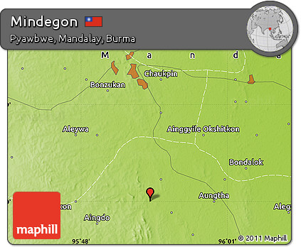 Physical Map of Mindegon