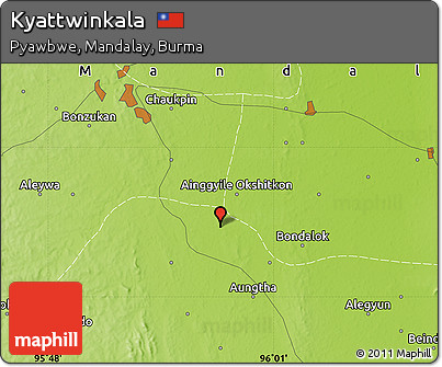 Physical Map of Kyattwinkala