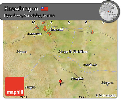Satellite Map of Hnawbingon