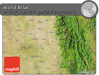 Satellite Map of the Area around 20° 53' 8" N, 96° 7' 30" E