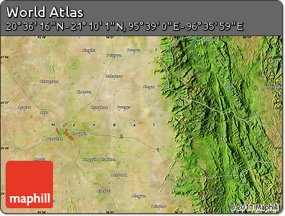 Satellite Map of the Area around 20° 53' 8" N, 96° 7' 30" E