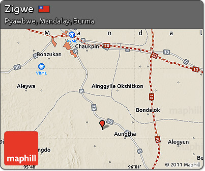 Shaded Relief Map of Zigwe