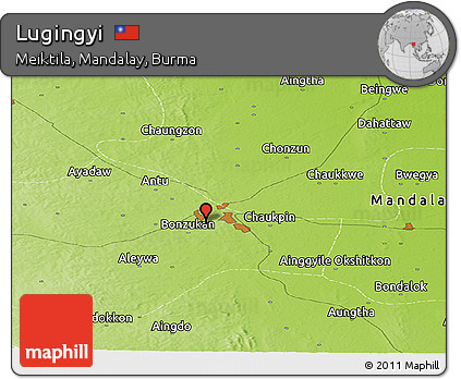 Physical Panoramic Map of Lugingyi