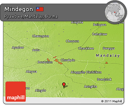 Physical Panoramic Map of Mindegon