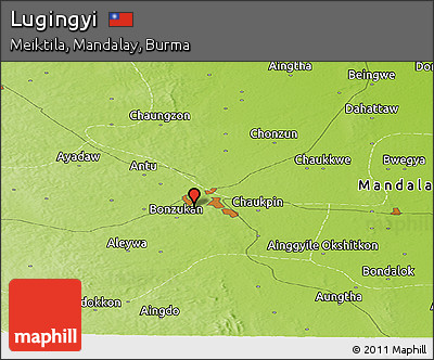 Physical Panoramic Map of Lugingyi