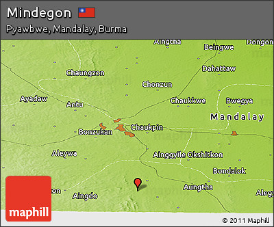 Physical Panoramic Map of Mindegon