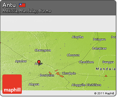 Physical Panoramic Map of Antu