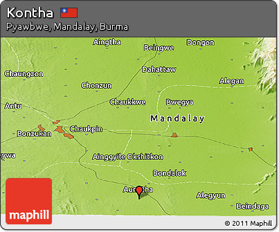 Physical Panoramic Map of Kontha