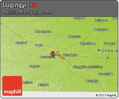 Physical Panoramic Map of Lugingyi