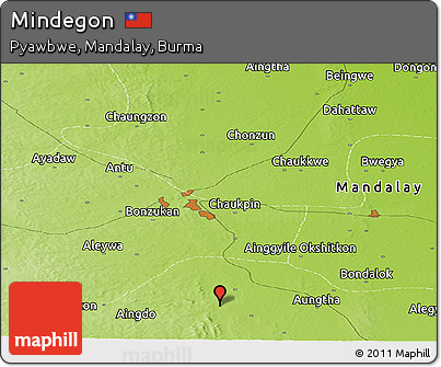 Physical Panoramic Map of Mindegon