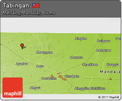 Physical Panoramic Map of Tabingan