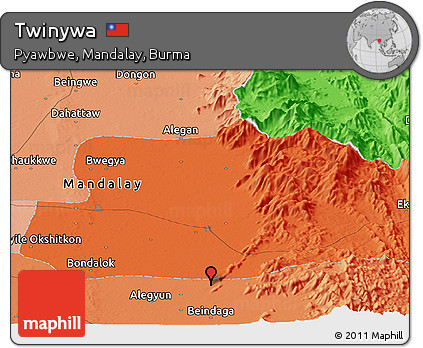 Political Panoramic Map of Twinywa