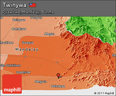 Political Panoramic Map of Twinywa