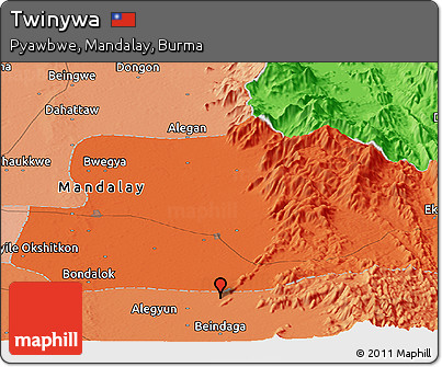 Political Panoramic Map of Twinywa