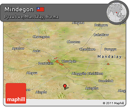 Satellite Panoramic Map of Mindegon