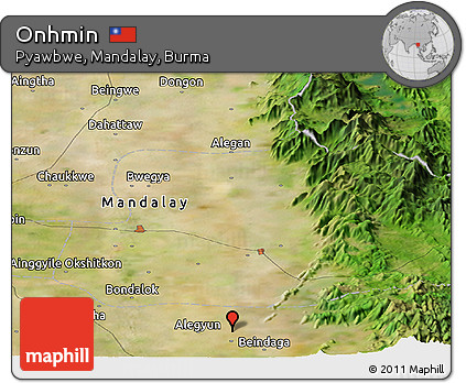 Satellite Panoramic Map of Onhmin