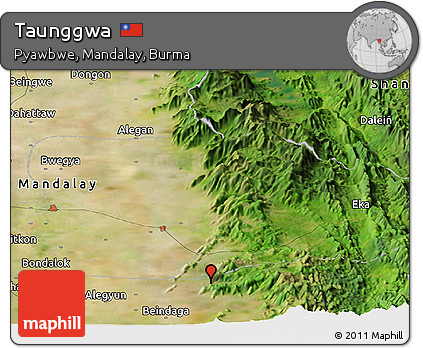 Satellite Panoramic Map of Taunggwa