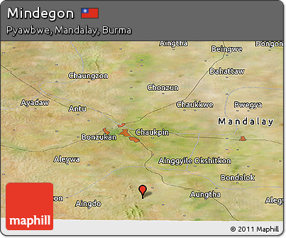 Satellite Panoramic Map of Mindegon