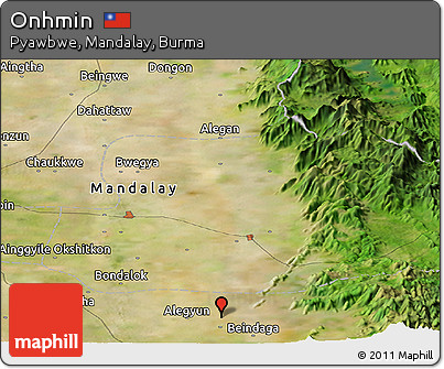 Satellite Panoramic Map of Onhmin