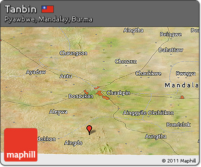Satellite Panoramic Map of Tanbin