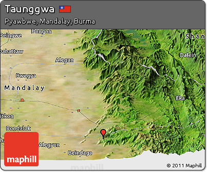 Satellite Panoramic Map of Taunggwa