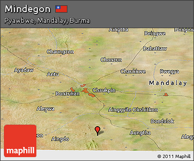 Satellite Panoramic Map of Mindegon