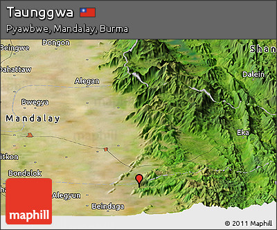 Satellite Panoramic Map of Taunggwa