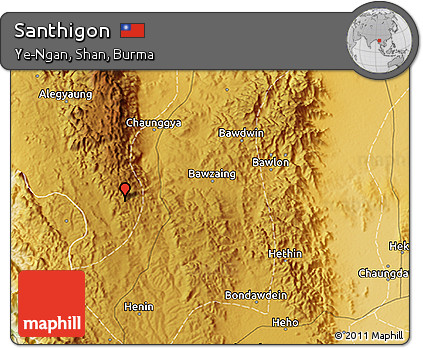 Physical 3D Map of Santhigon