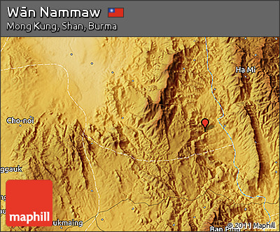 Physical 3D Map of Wān Nammaw