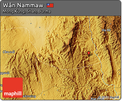 Physical 3D Map of Wān Nammaw