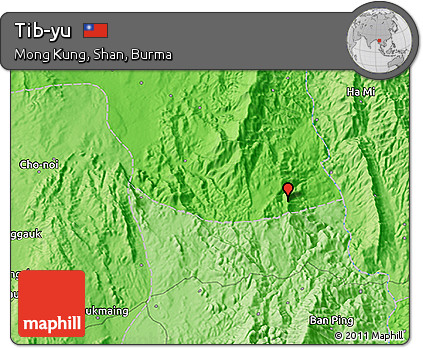 Political 3D Map of Tib-yu