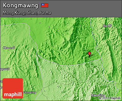 Political 3D Map of Kongmawng