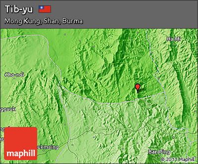 Political 3D Map of Tib-yu