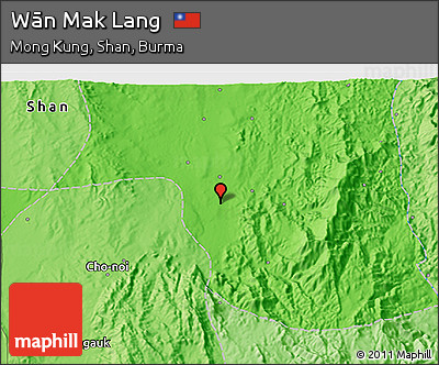 Political 3D Map of Wān Mak Lang