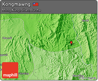 Political 3D Map of Kongmawng