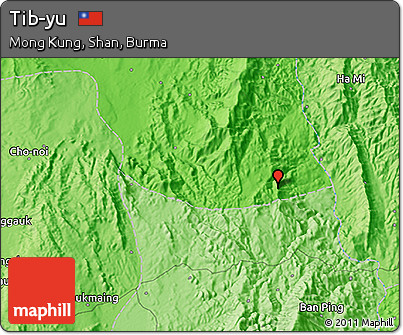 Political 3D Map of Tib-yu