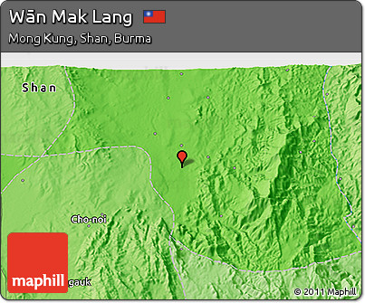 Political 3D Map of Wān Mak Lang