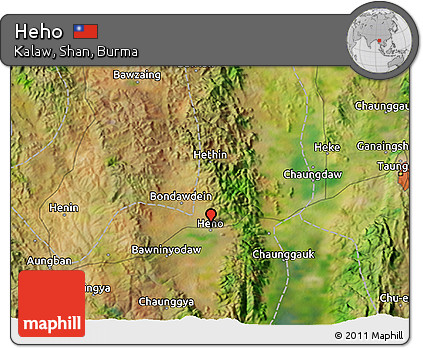 Satellite 3D Map of Heho