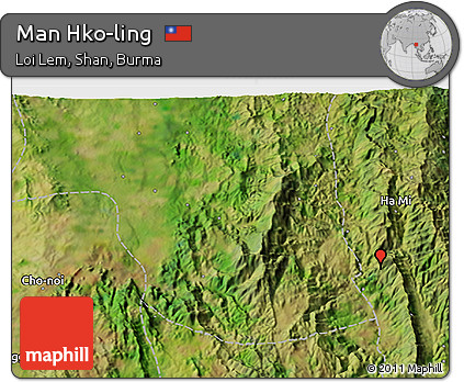 Satellite 3D Map of Man Hko-ling