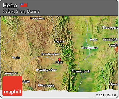 Satellite 3D Map of Heho