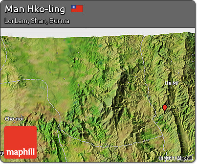 Satellite 3D Map of Man Hko-ling