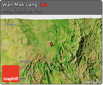 Satellite 3D Map of Wān Mak Lang