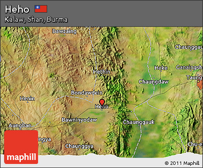 Satellite 3D Map of Heho