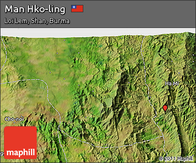 Satellite 3D Map of Man Hko-ling