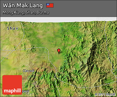 Satellite 3D Map of Wān Mak Lang
