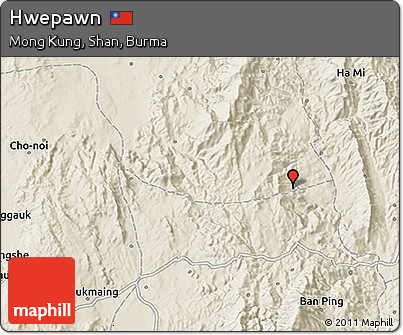 Shaded Relief 3D Map of Hwepawn