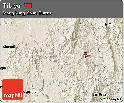 Shaded Relief 3D Map of Tib-yu