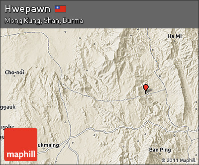 Shaded Relief 3D Map of Hwepawn