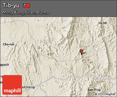 Shaded Relief 3D Map of Tib-yu